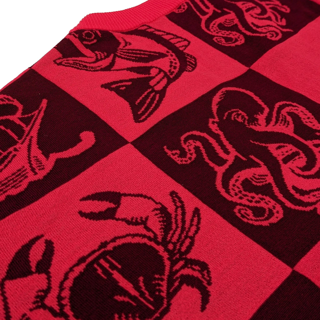 FISH PRAWN CRAB OVERSIZE KNIT CARDIGAN