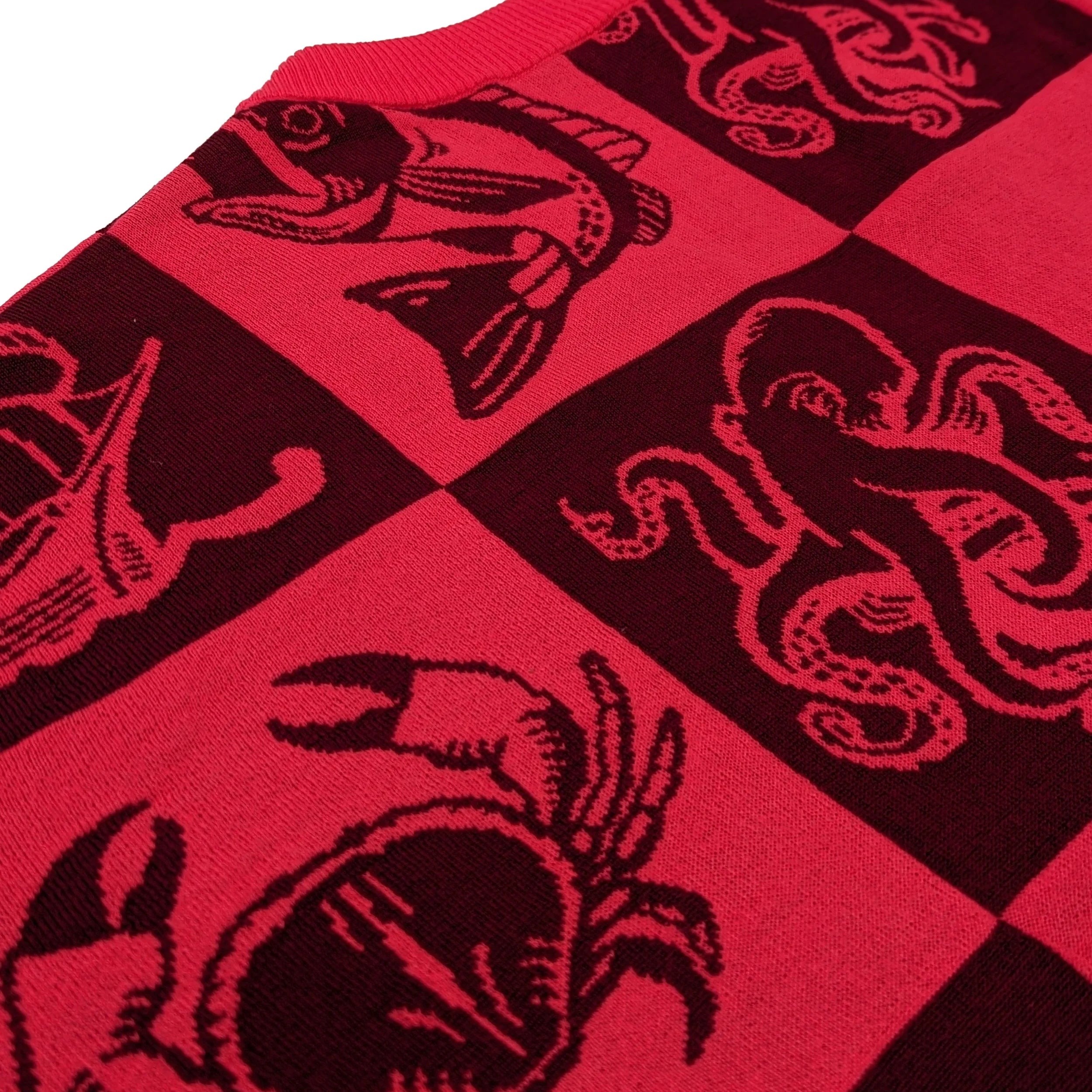 FISH PRAWN CRAB OVERSIZE KNIT CARDIGAN