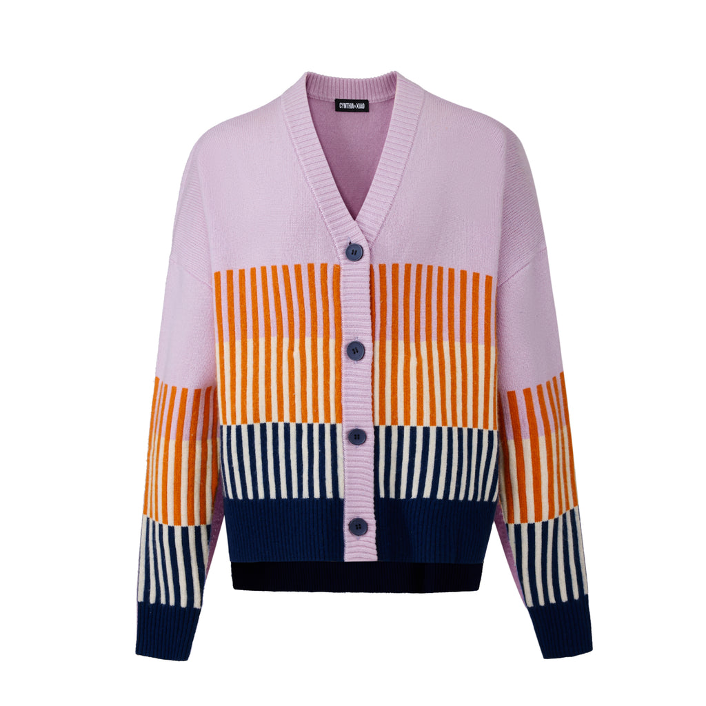 CAPE PURPLE CASHMERE CARDIGAN