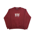 MOVE WITH THE BEATS EMBROIDERED SWEATSHIRT (BURGUNDY)