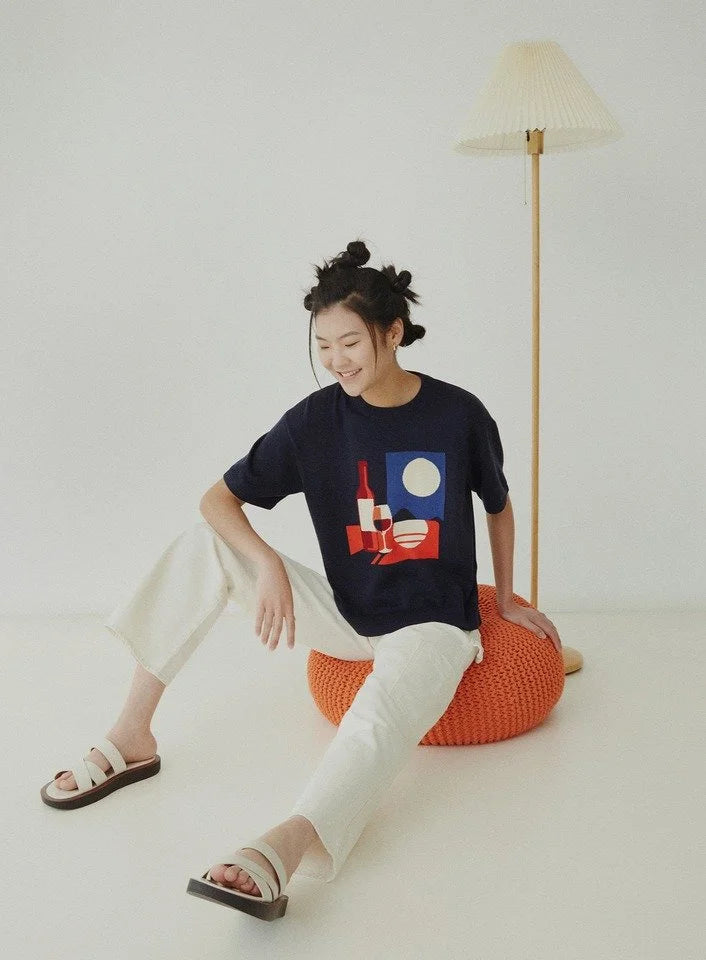 LAZY NIGHT SHORT SLEEVE KNIT TOP