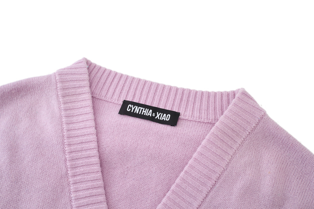 CAPE PURPLE CASHMERE CARDIGAN