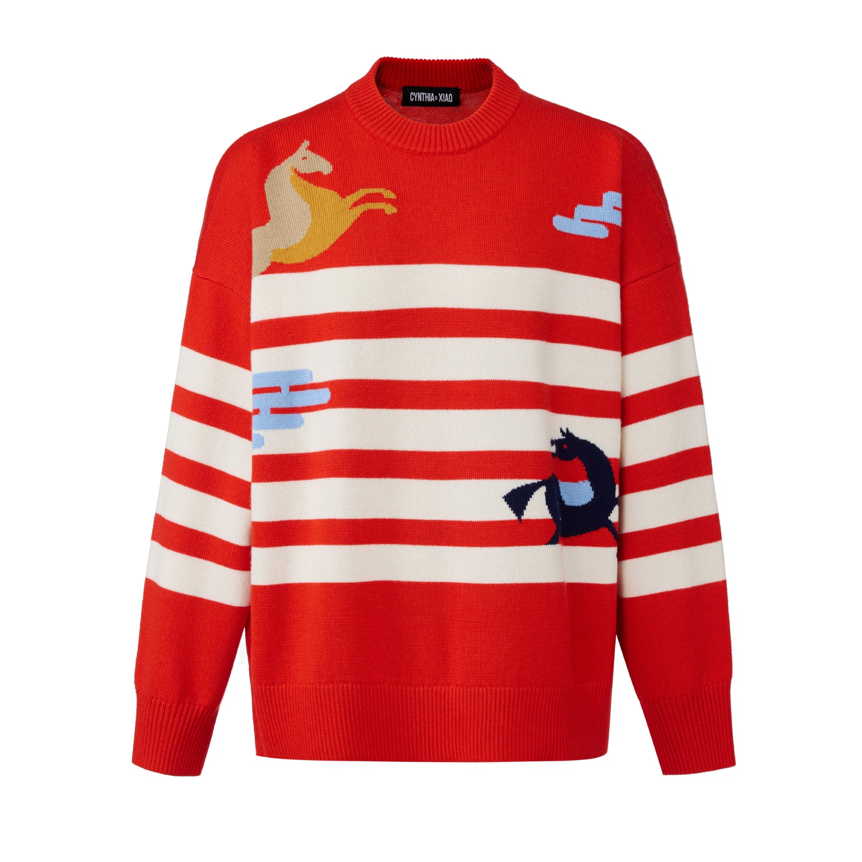 JUMPING HORSE WIDE SWEATER