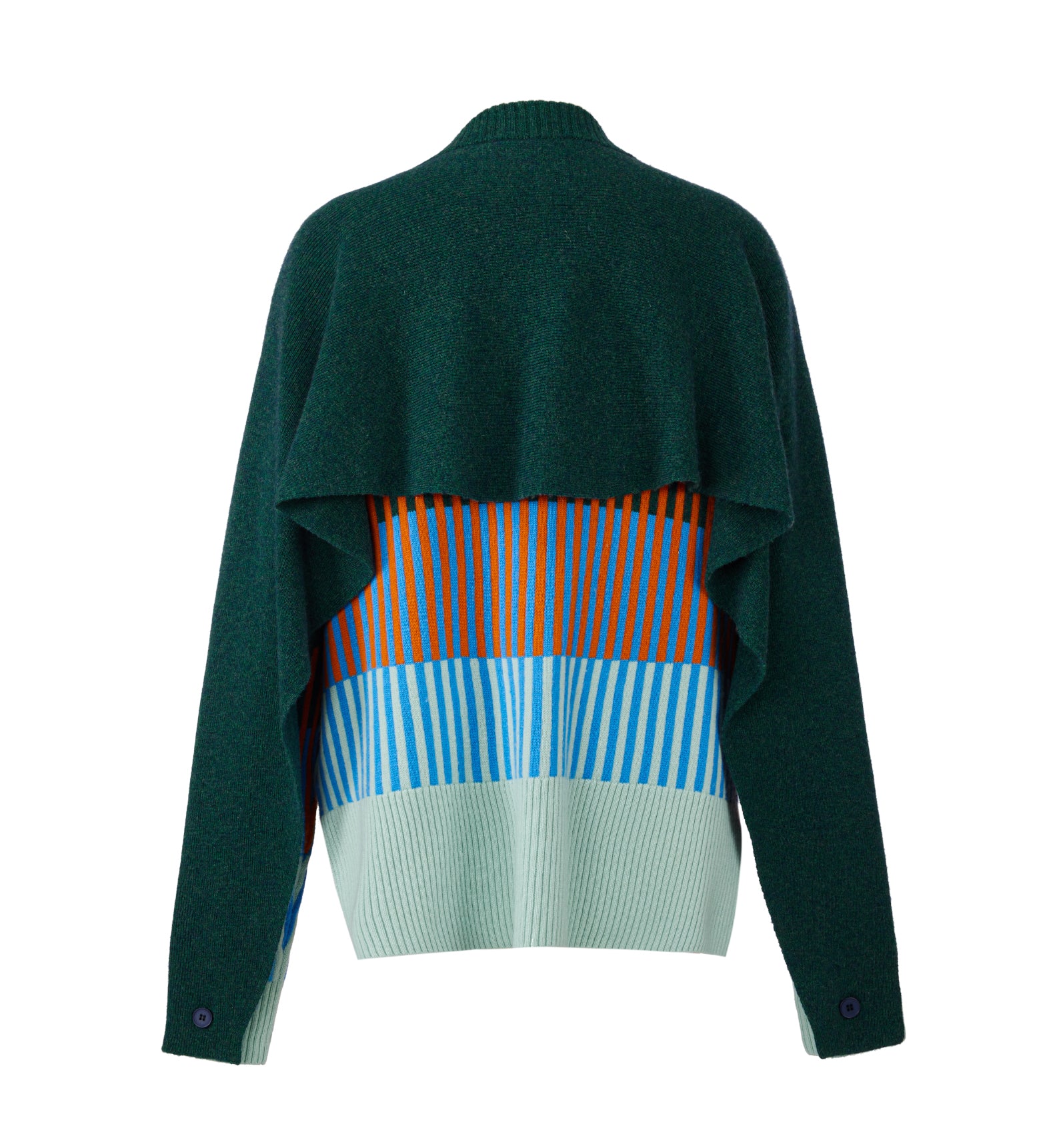CAPE GREEN CASHMERE CARDIGAN
