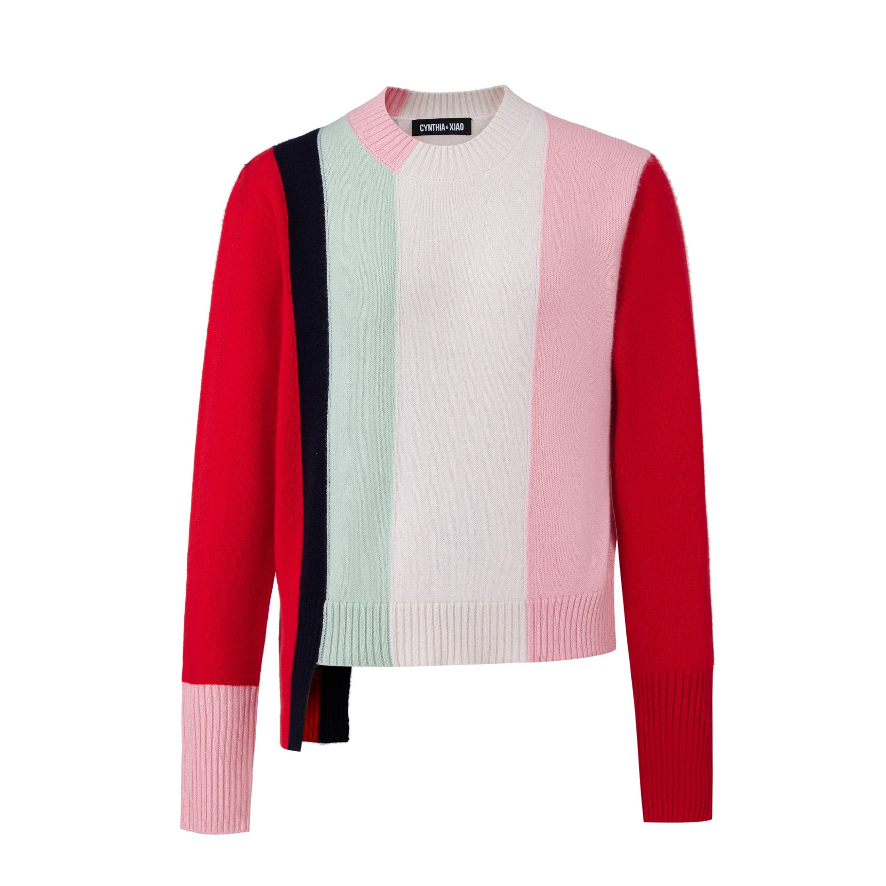 CASHMERE BOLD STRIPE SWEATER