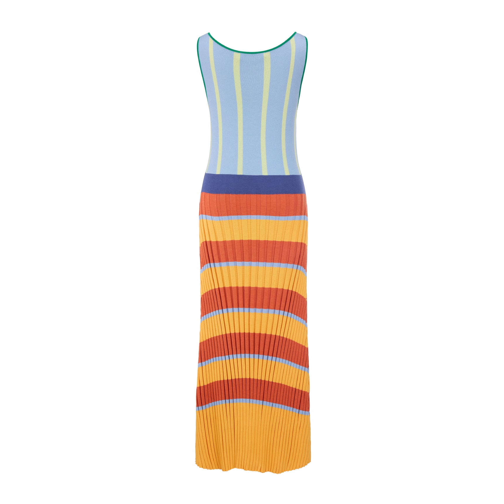 LEMON CROCHET STRIPY DRESS