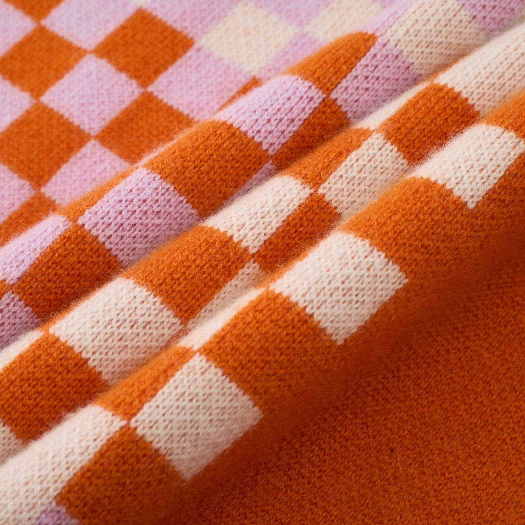 TARTAN PURPLE WIDE SWEATER