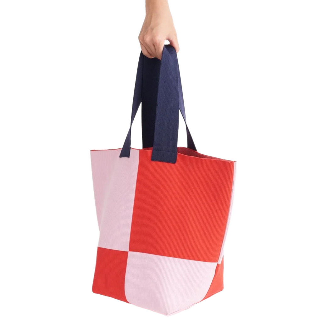 RED & PINK CHECK PATTERN BAG
