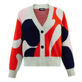 SWIRLY PATTERN CROP CARDIGAN