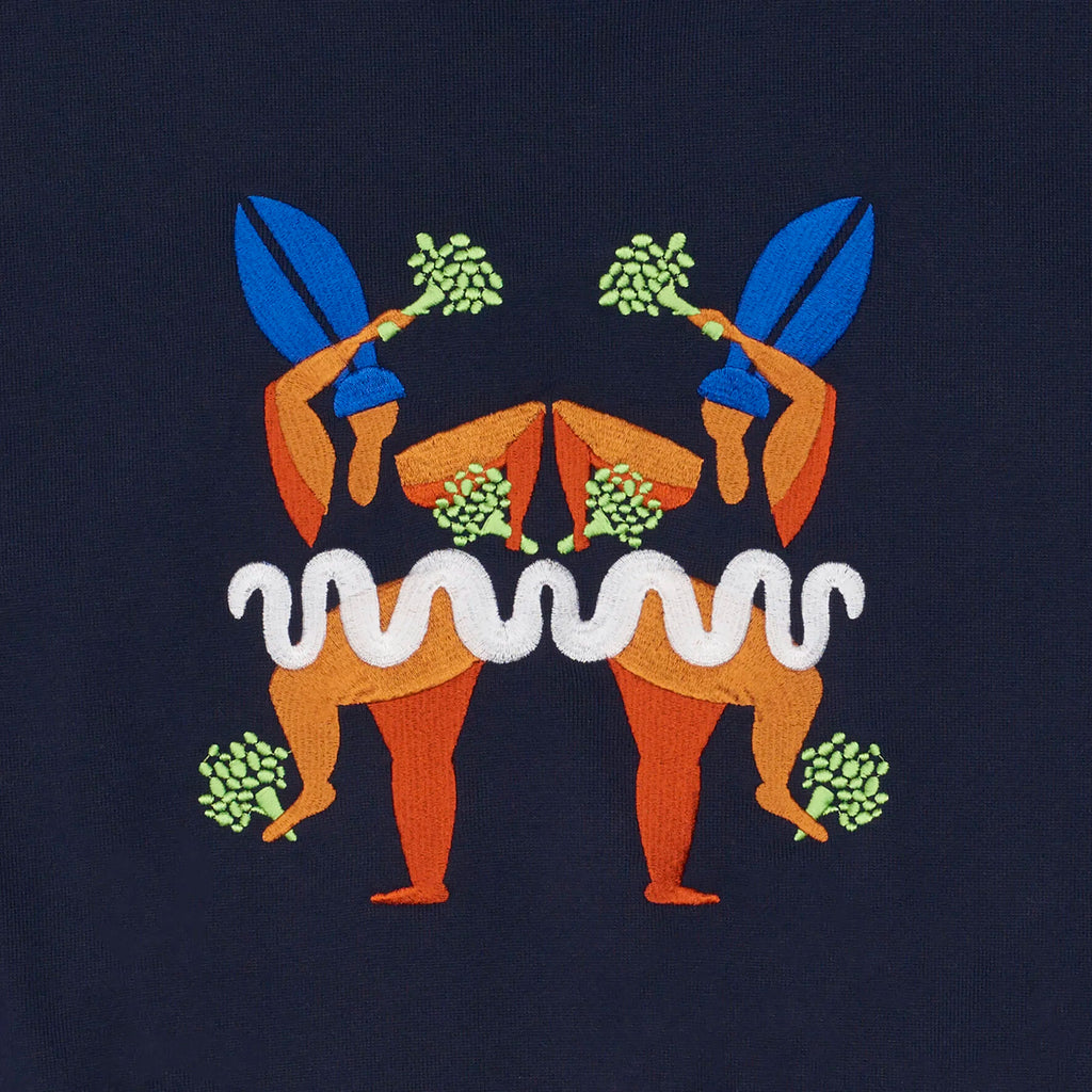 SHAKE YA BROCCOLI EMBROIDERED SWEATSHIRT (NAVY)