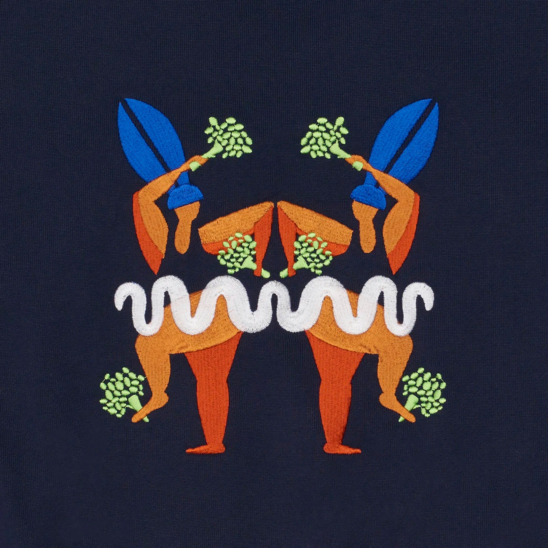 SHAKE YA BROCCOLI EMBROIDERED SWEATSHIRT (NAVY)