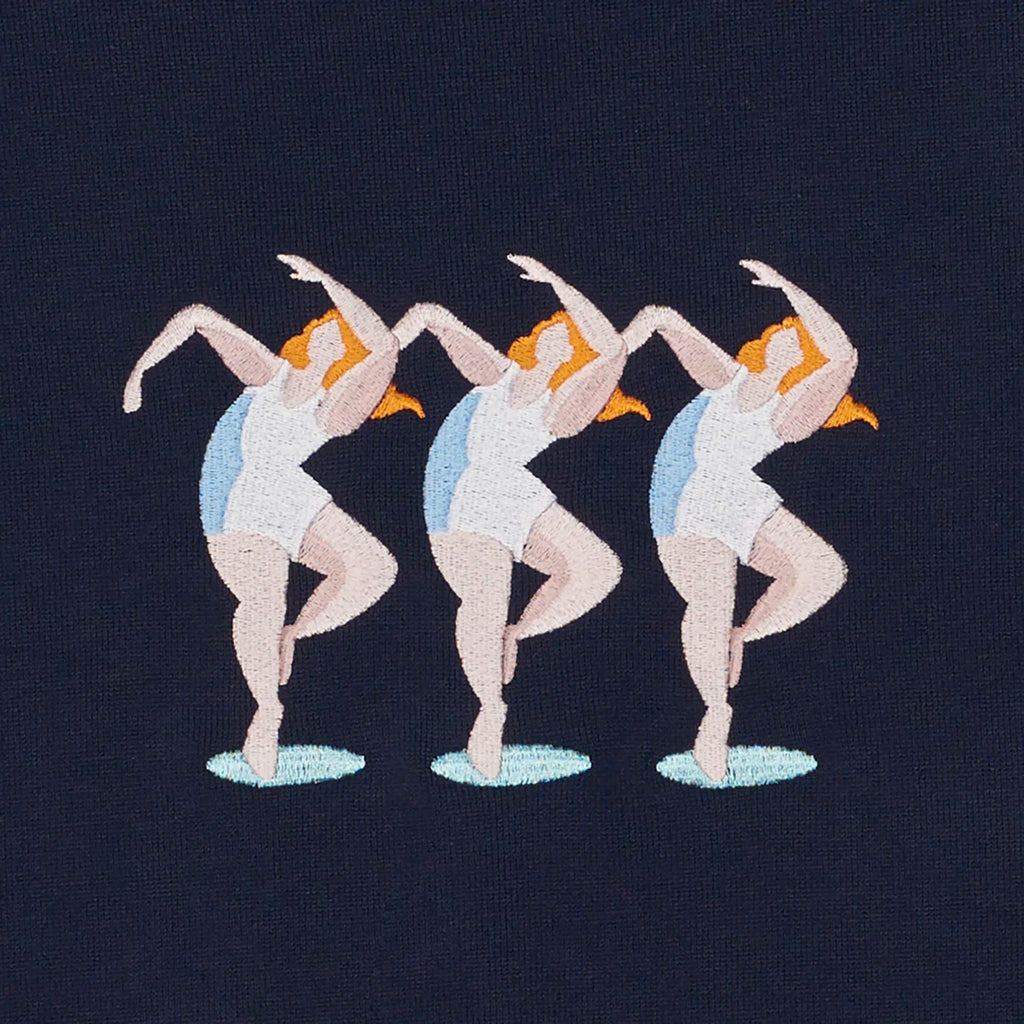 MOVE WITH THE BEATS EMBROIDERED SWEATSHIRT (NAVY)