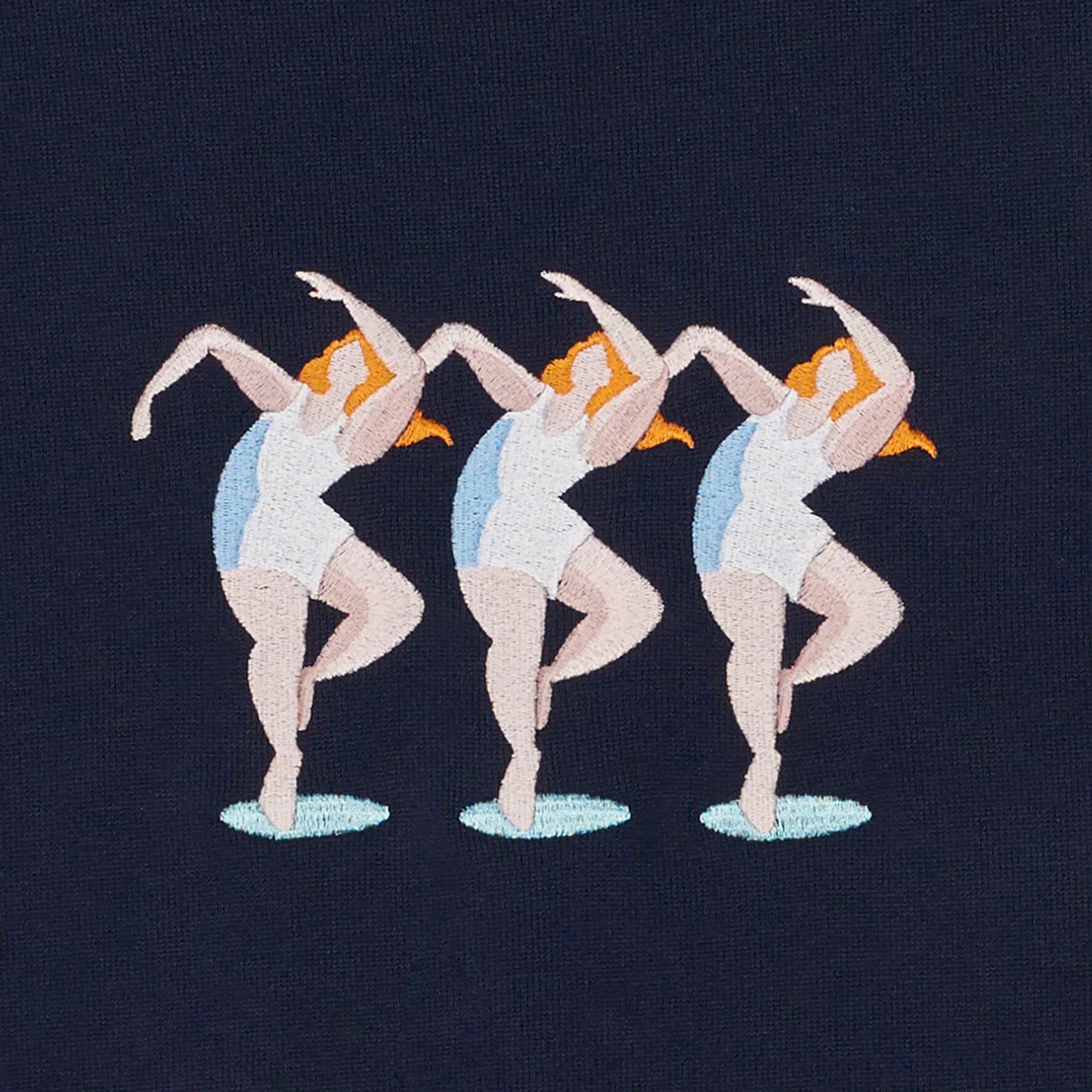 MOVE WITH THE BEATS EMBROIDERED SWEATSHIRT (NAVY)