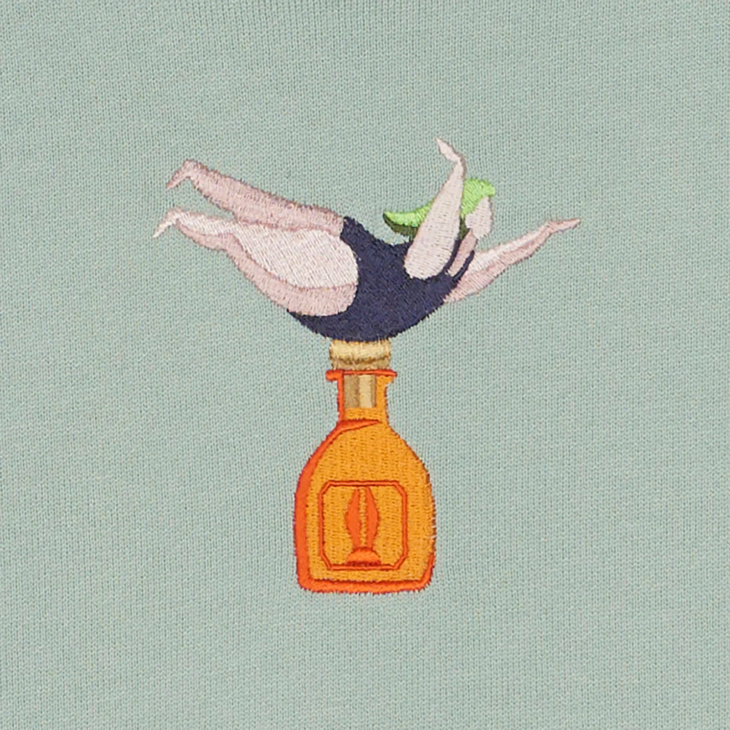 TEQUILA SUNRISE EMBROIDERED SWEATSHIRT (SAGE GREEN)
