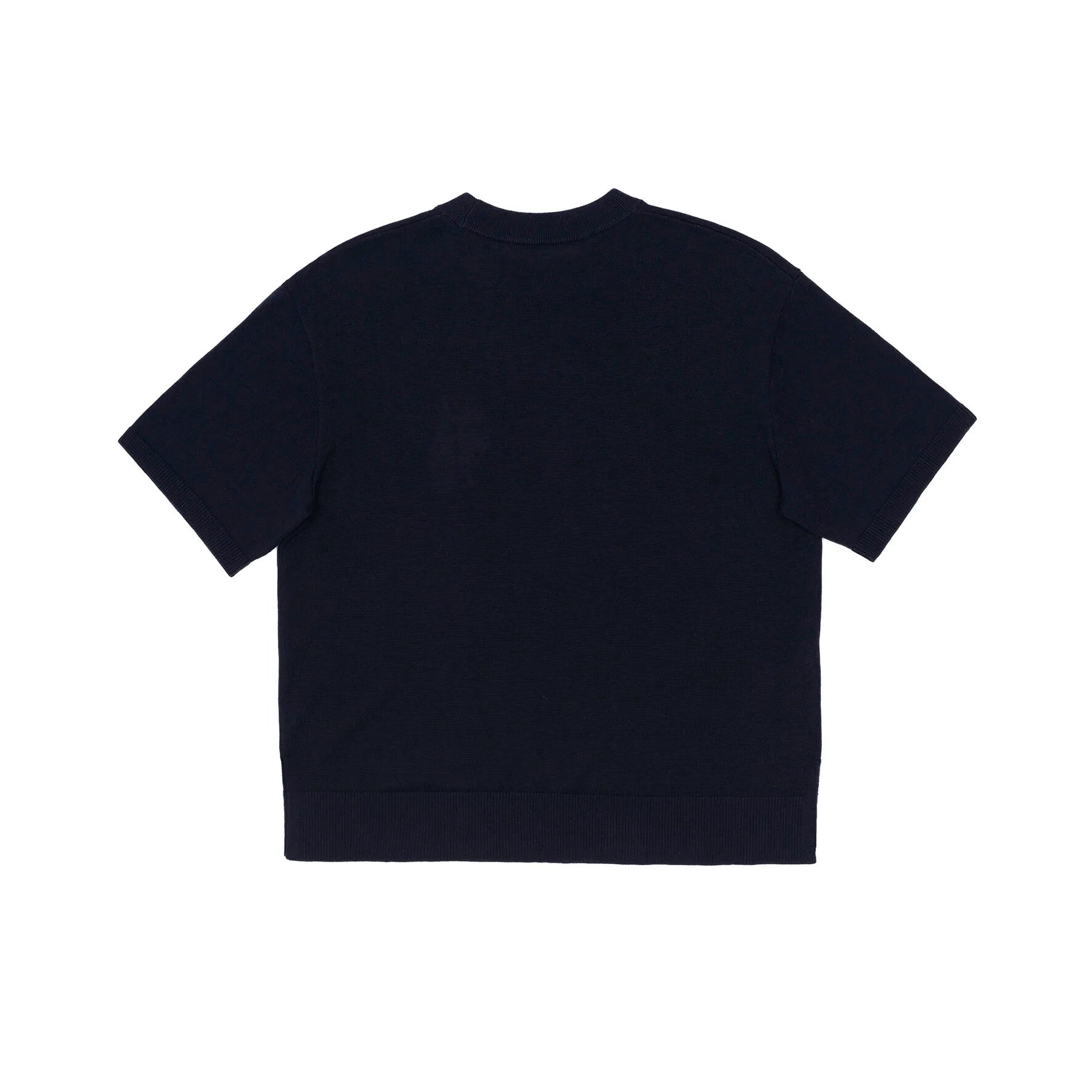CHEERS & DANCE EMBROIDERED BREEZY KNIT TOP (NAVY)