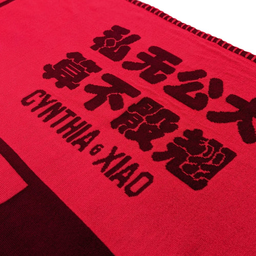 "FISH PRAWN CRAB" KNIT SCARF